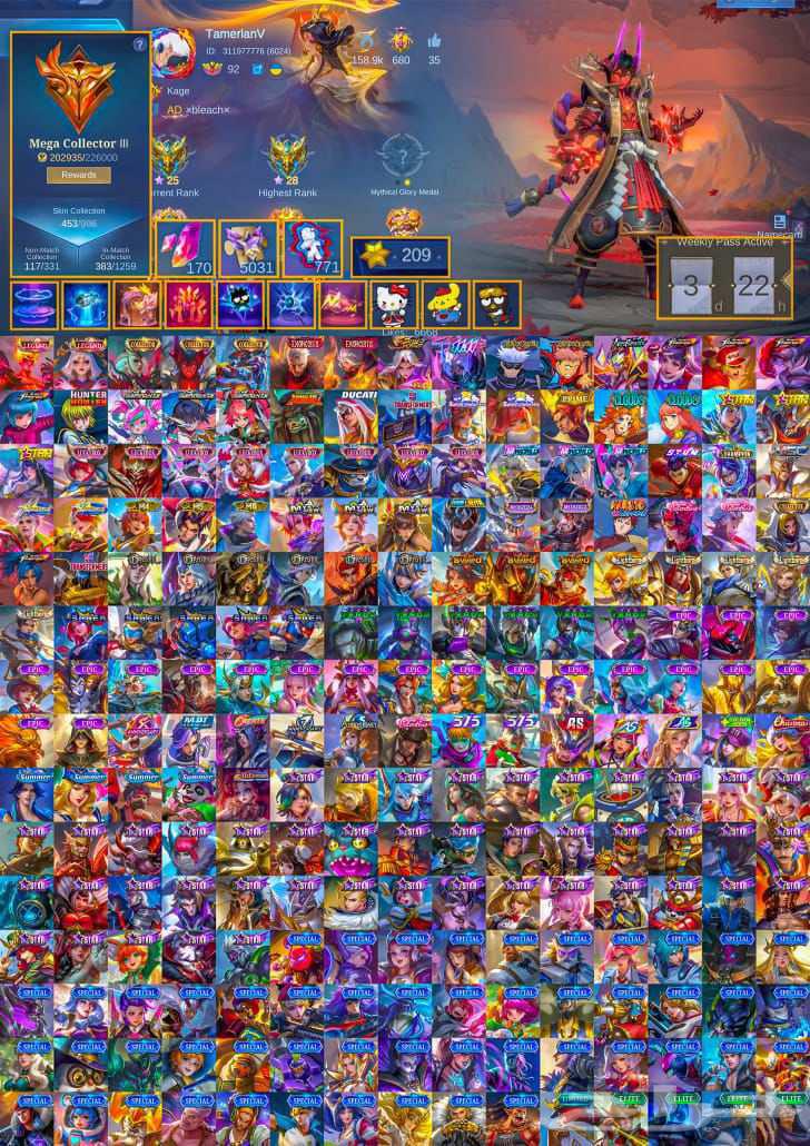 حساب موبايل ليجند للبيع64400272555651110