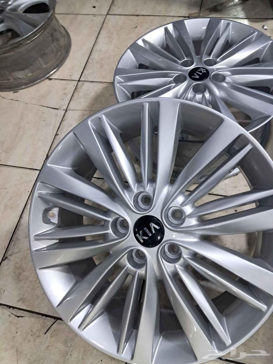 طقم جنوط كيا كدنزا مقاس 18 اصليه وكاله شبه جديد64238657368833110