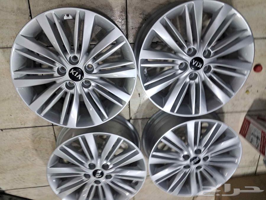 طقم جنوط كيا كدنزا مقاس 18 اصليه وكاله شبه جديد64238657368833114