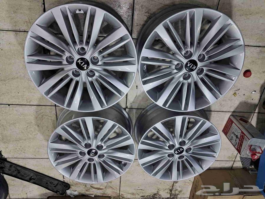 طقم جنوط كيا كدنزا مقاس 18 اصليه وكاله شبه جديد64238657368833113