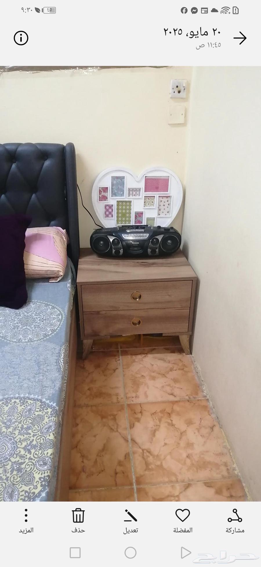 سرير واتنين كمودينو اول استخدام حالته جديده64404847549953110