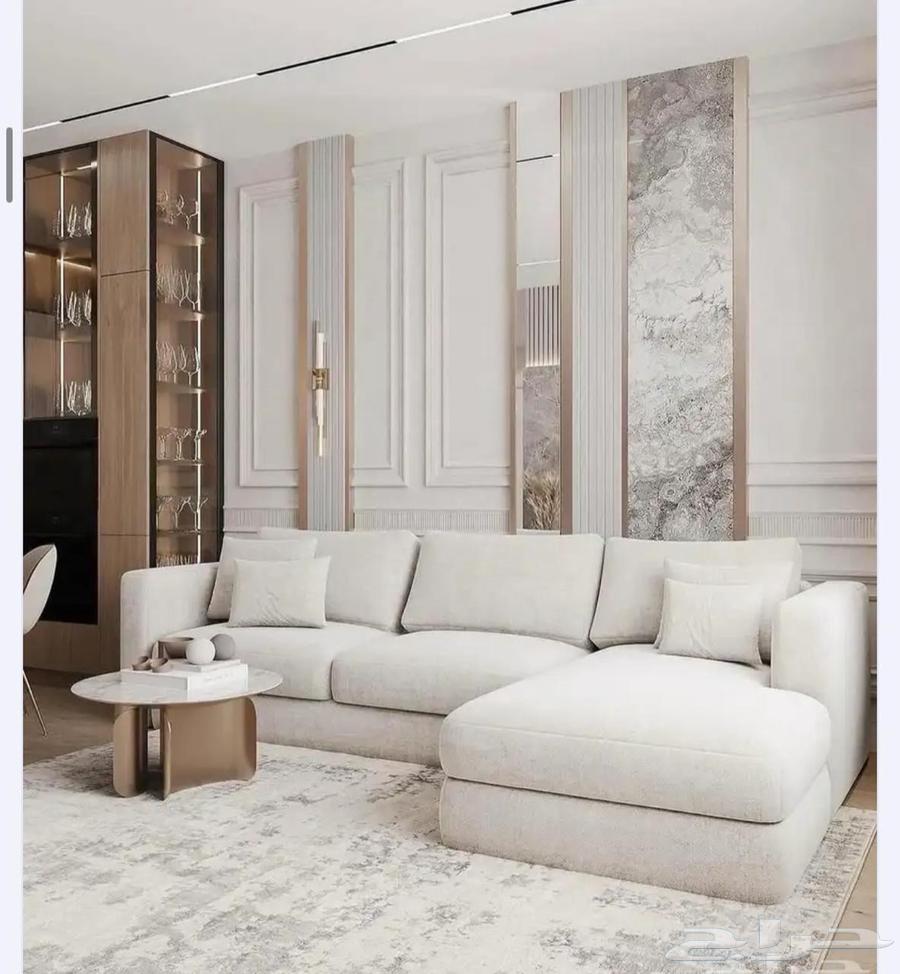 Sofa Al-Habeh detailed and ready, upholstery available for all types of sofas on installments64403618009346110
