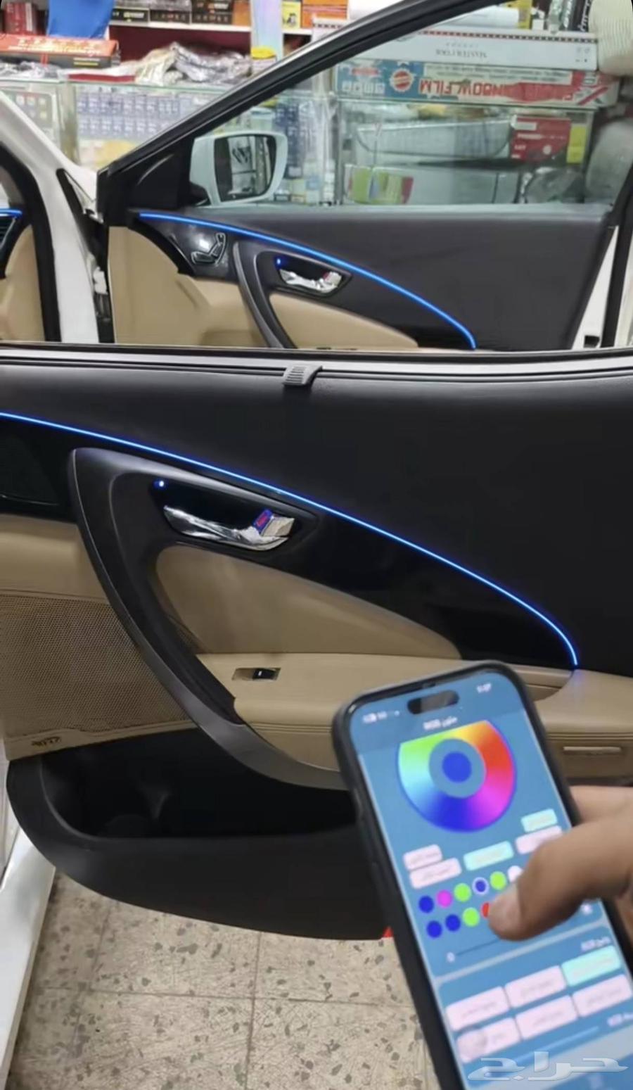 ليد داخلي الياف 64 لون تحكم عبر الجوال ازيرا64557975959170111