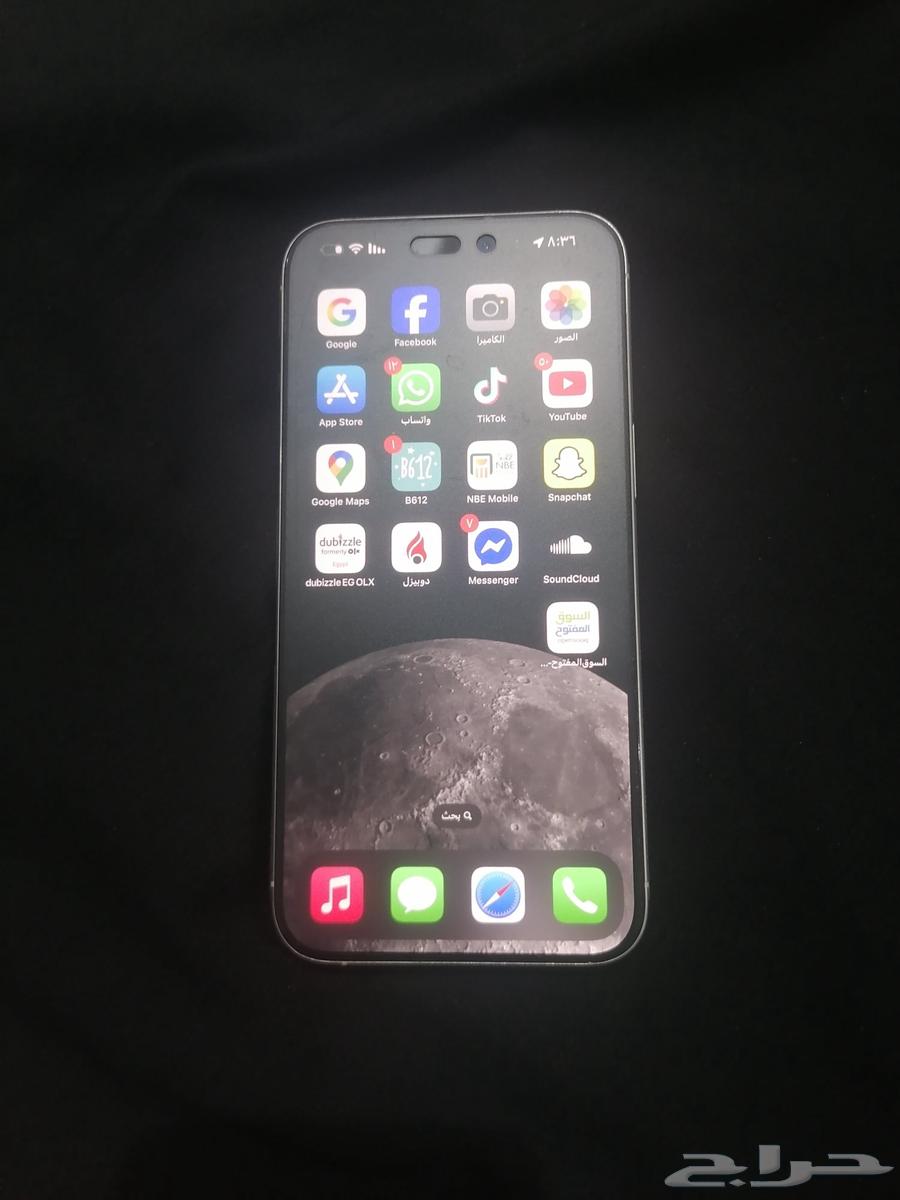 ايفون 15 برو ماكس 256 بدون اي خدوش مع الكرتون والشاحن64403633331075112