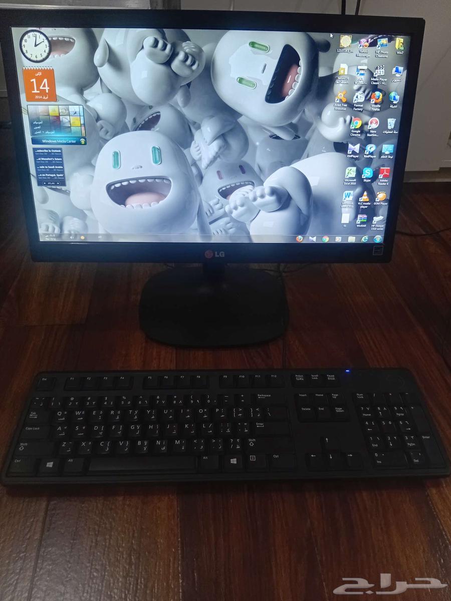 كمبيوتر مكتبي من شركه ديل وشاشه ال جي. هاردسك 25064401008312321110