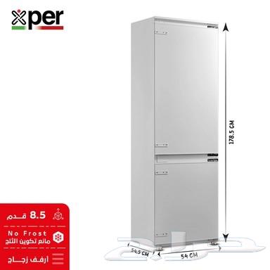 ثلاجة اكسبير بلت إن أبيض بابين 8.5 قدم RFBINXP300W-2264402913986307111