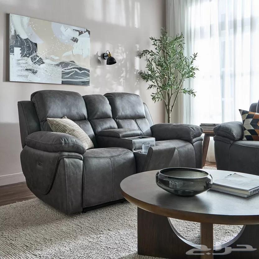 طقم كنب استرخاء كهربائي 3و2 جديد هوم سنتر64402969350914111