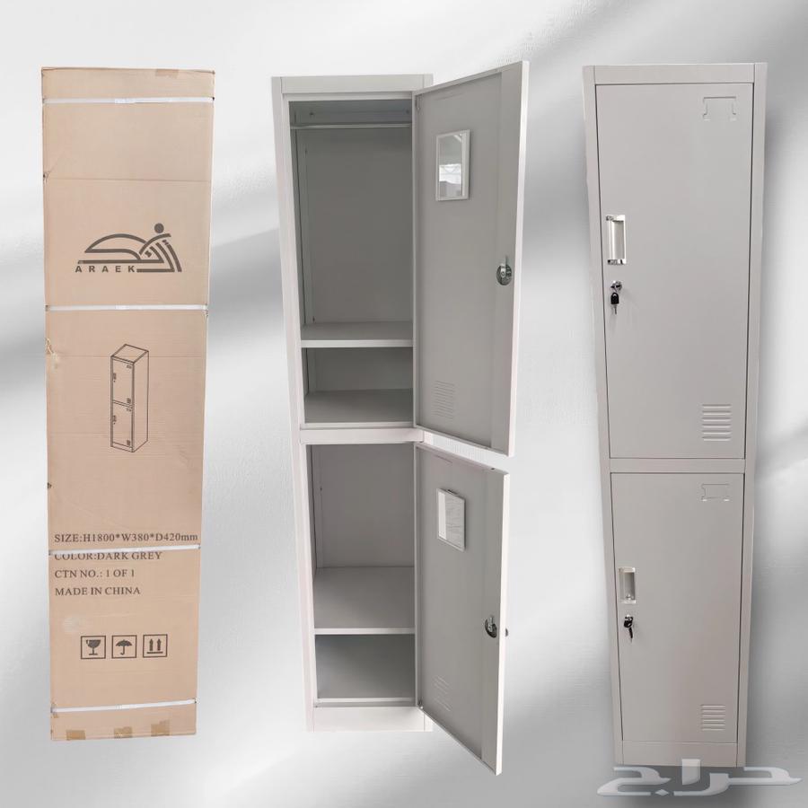 Stylish practical and durable Chinese iron cabinet in light and dark gray color64467003131009111