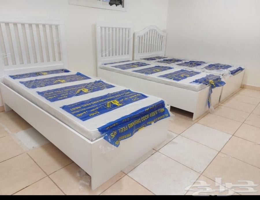 سرير خشب نفر أبيض جديد64467858131201114