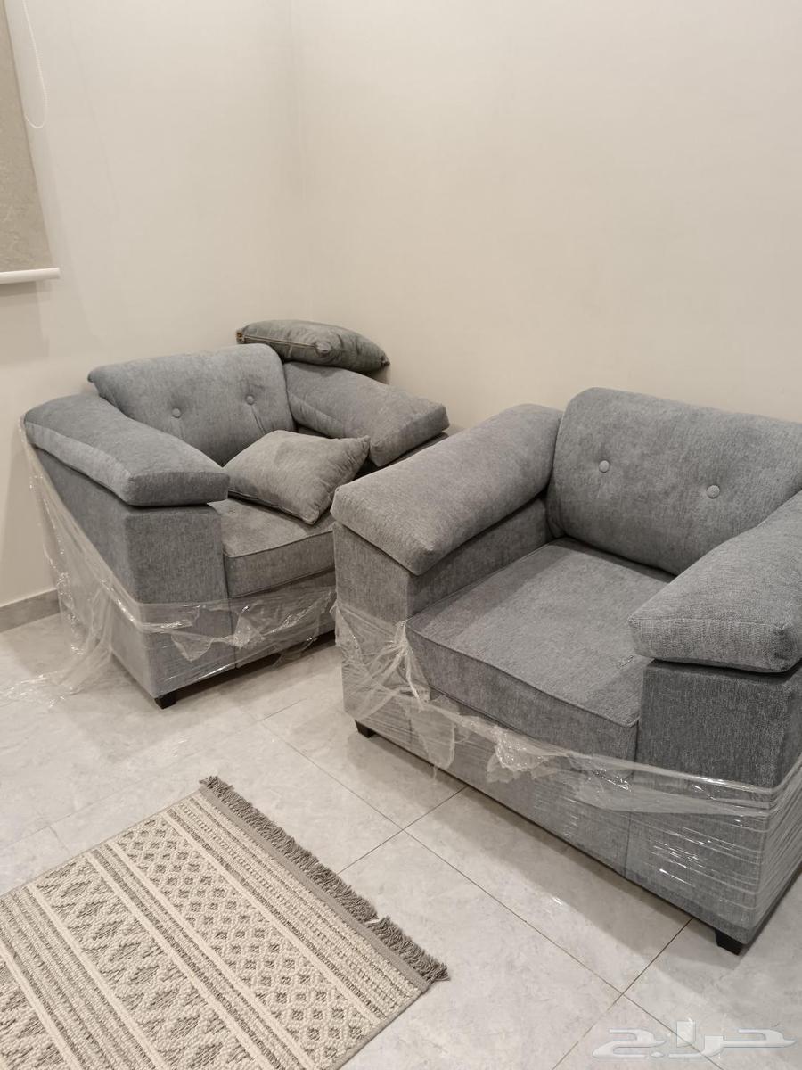 Two new sofas with cushions, price 180 for both64470032077187110