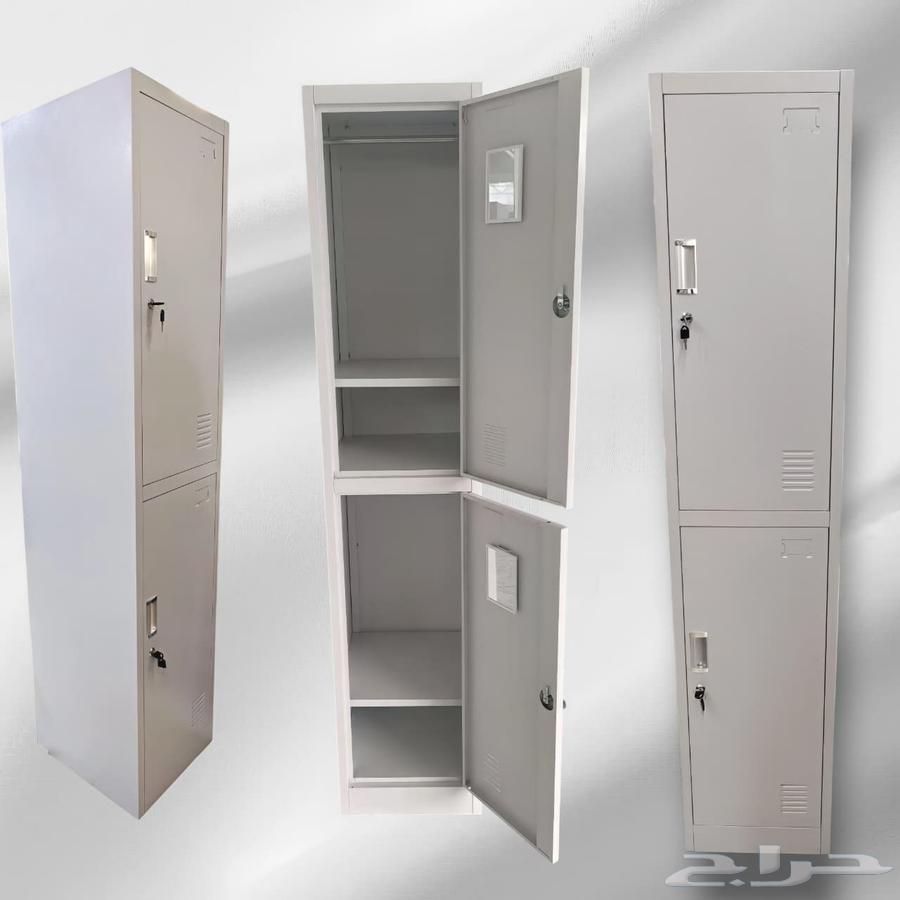 Practical and durable Chinese steel cabinet in elegant light and dark gray color64467059575555111