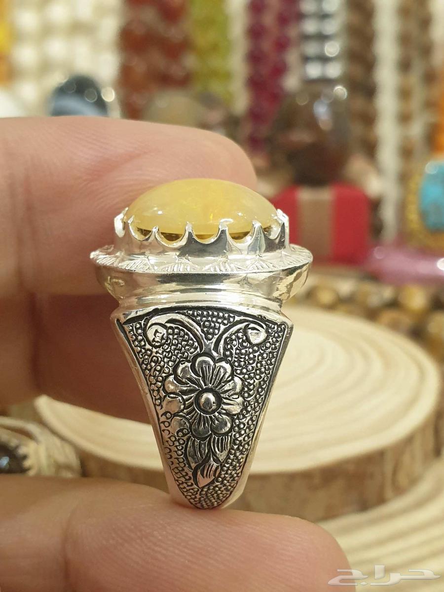 خاتم اوبال إثيوبي عسلي فاير جميل ولون مميز64466291609731110