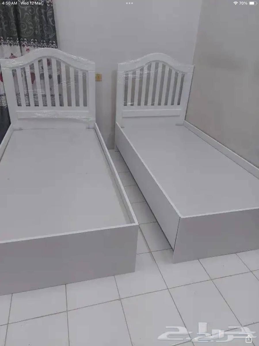سرير خشب نفر أبيض جديد64467858131201112