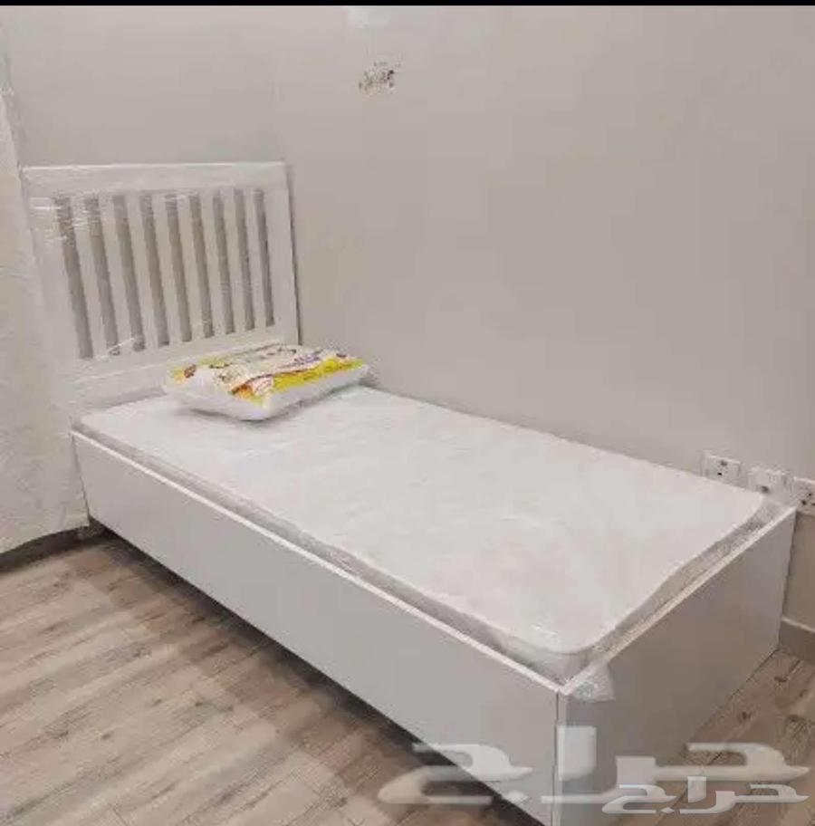 سرير خشب نفر أبيض جديد64467858131201113