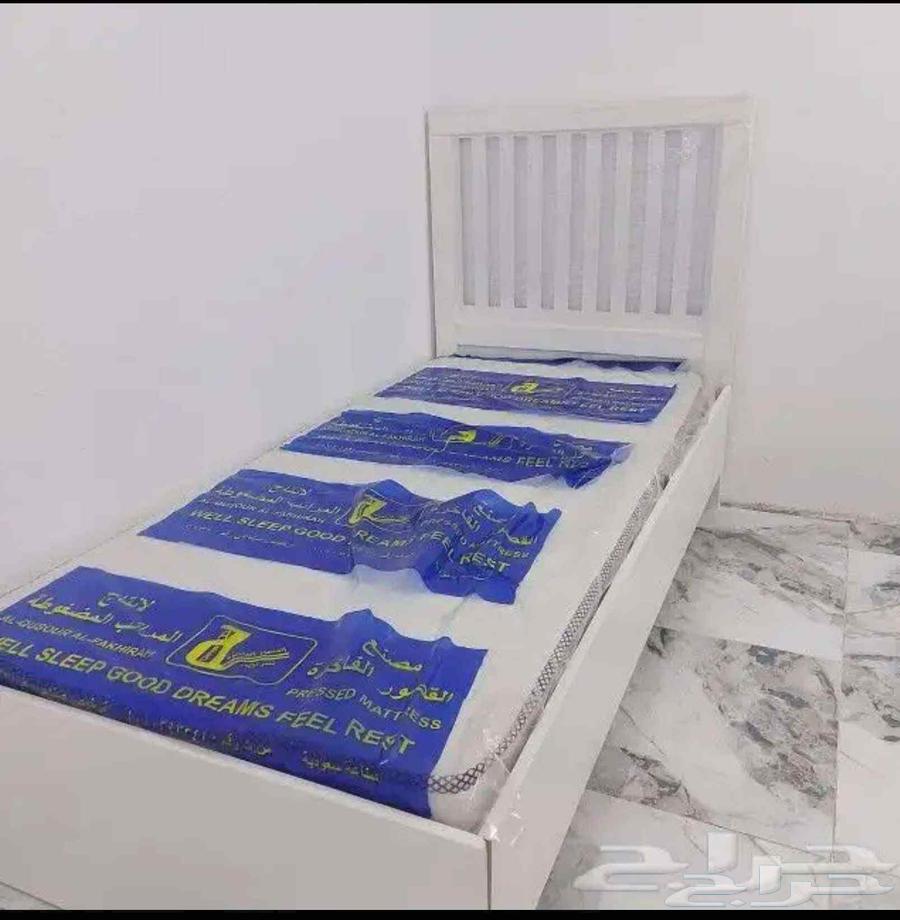سرير خشب نفر أبيض جديد64467858131201110