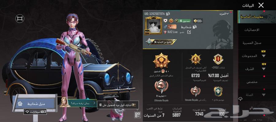 حساب ببجي للبيع64470869762817110