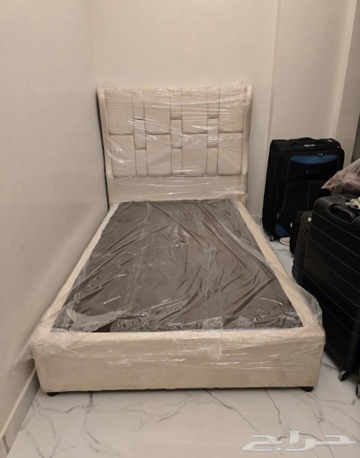 سرير خشب قماش مخمل جديد تواصل واتساب64465381355522110