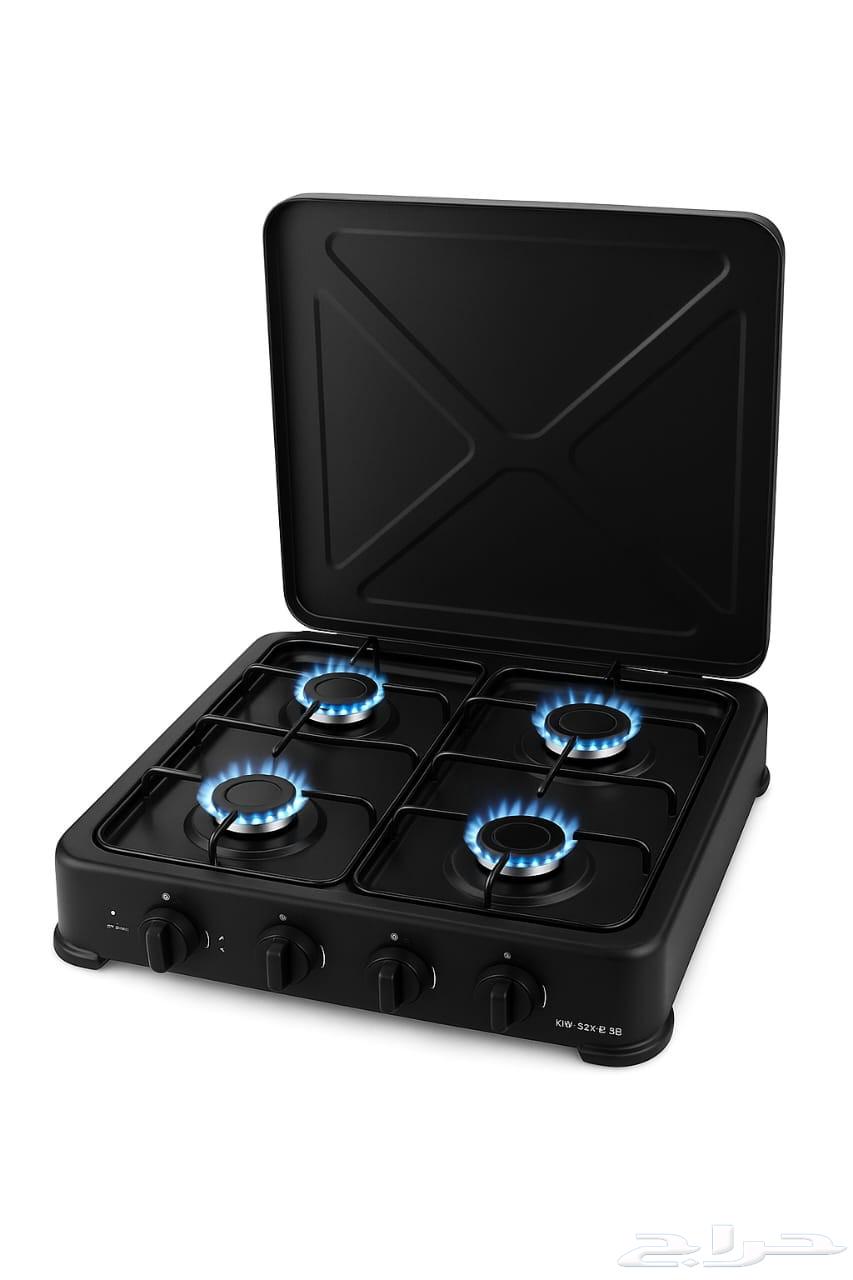 موقد غاز 4 عيون KRAWN   غطاء علوي قوي   عملي   مثالي64465142054658110