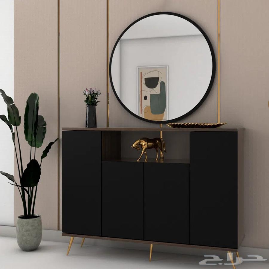 مدخل وخزانه مودرن أسود مع بني64475667484545112