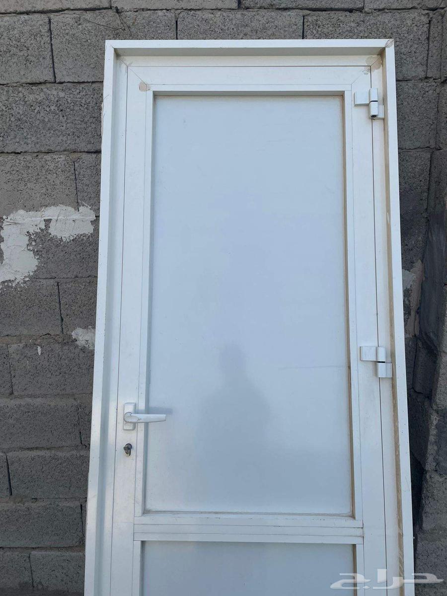 باب الامنيوم اللون أبيض 6 ملي نوعية قوية واصلية64473387970817113