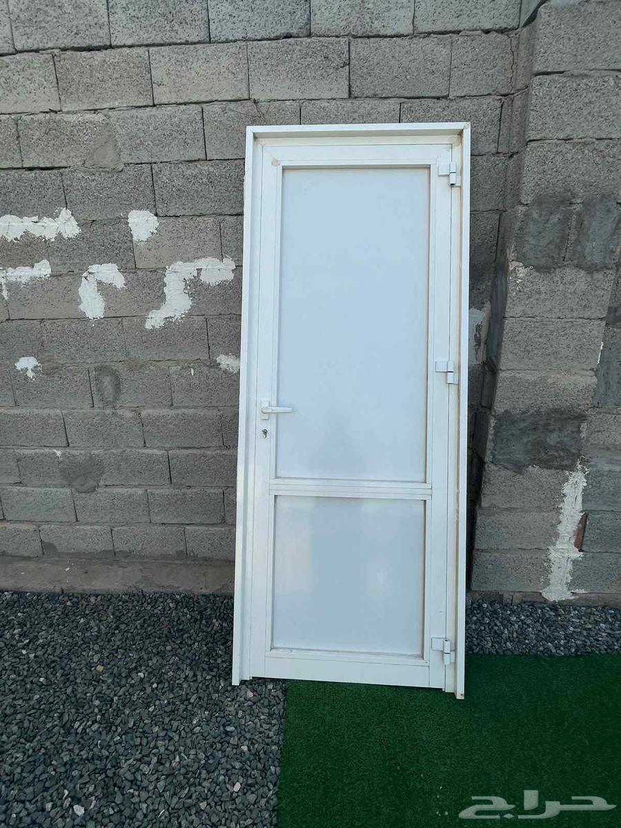 باب الامنيوم اللون أبيض 6 ملي نوعية قوية واصلية64473387970817111