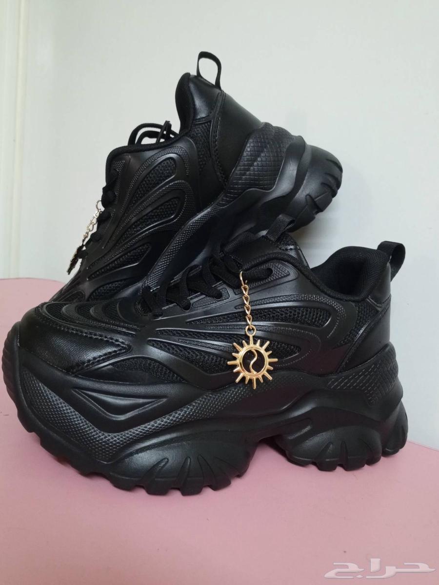 حذاء رياضي نسائي بارتفاع 7 سم مع زخارف64473512840449112