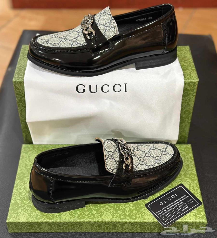 شوزات جوتشي رسميه جلديه رجالي Gucci حذاء لوربينا رجالي كاجول64475280681090111