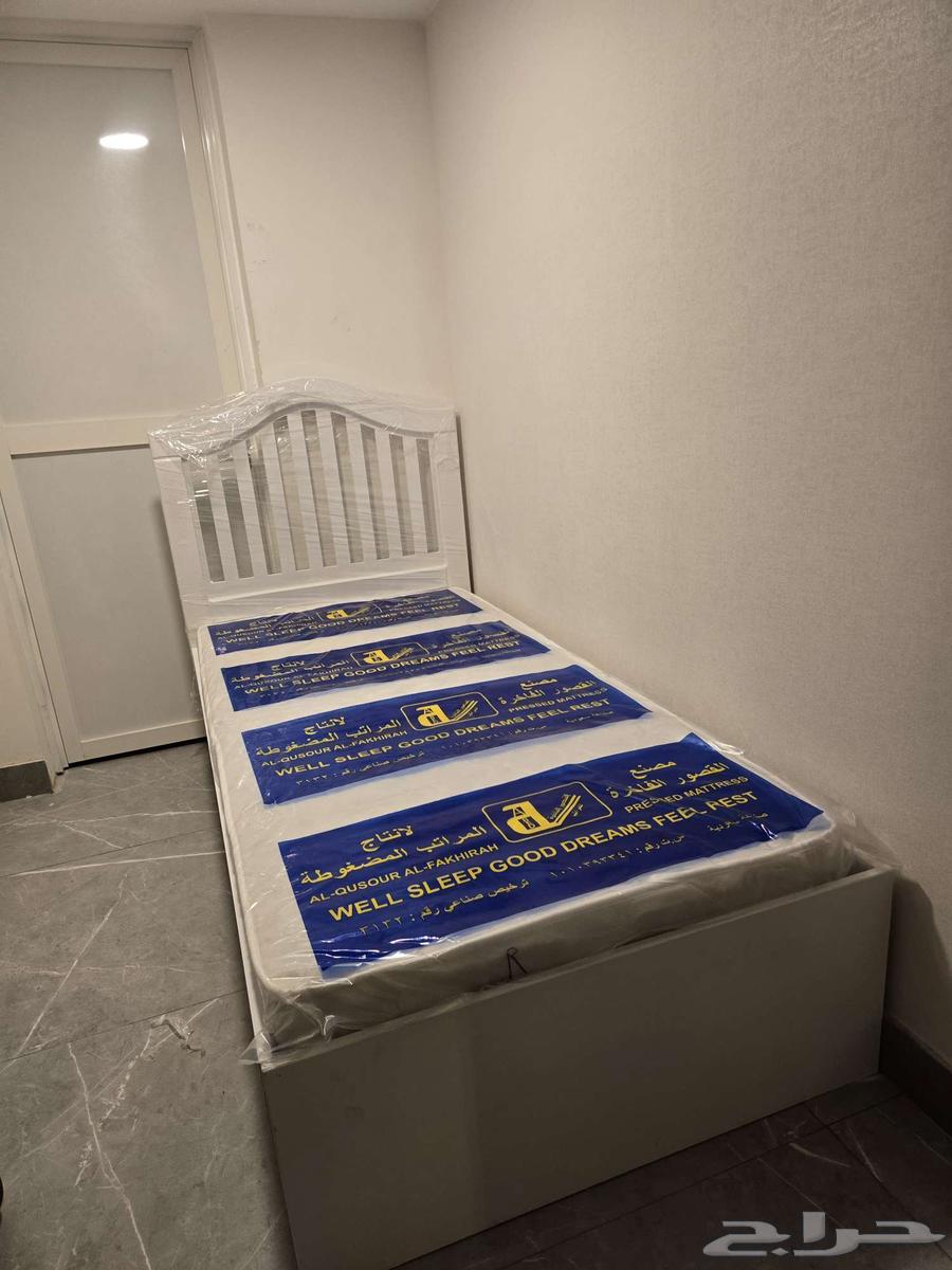 سرير خشب نفر واحد مقاس 90   190 سم جديد64474945718019112