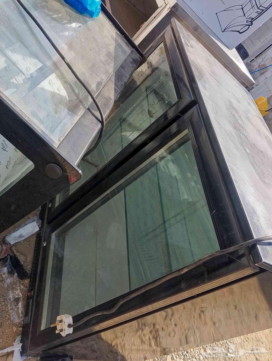 ثلاجه عرض و ماكينة ثلج و دولاب أرفف استيل64473373953411110