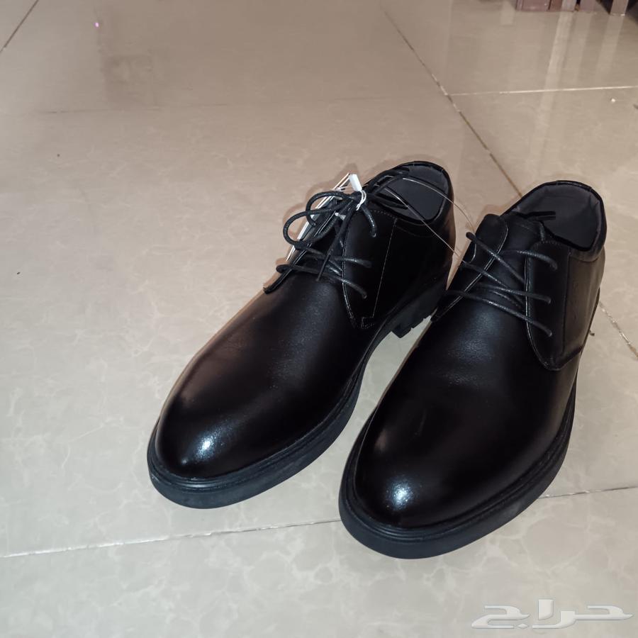 حذاء جلد طبيعي ونعل رابر ..64478676910467111