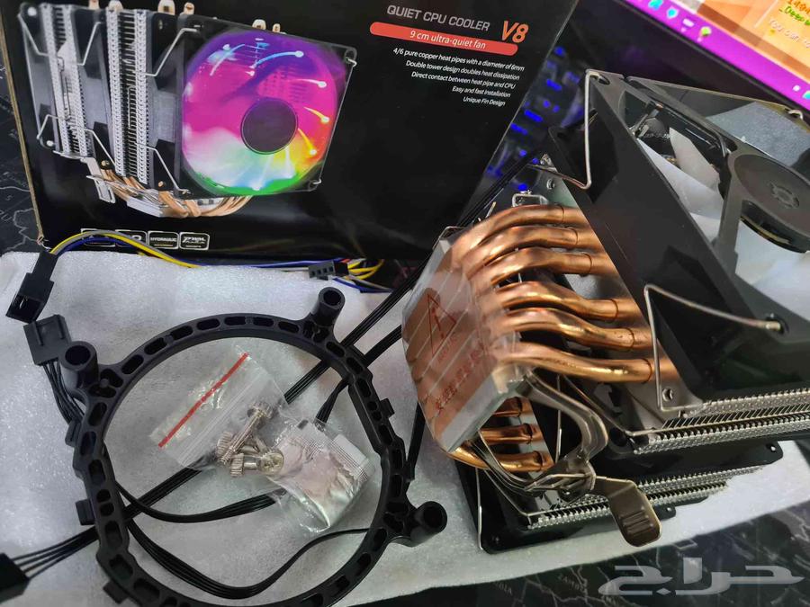 New Server CPU Cooler with 3 RGB Colorful Fans64474945634947110