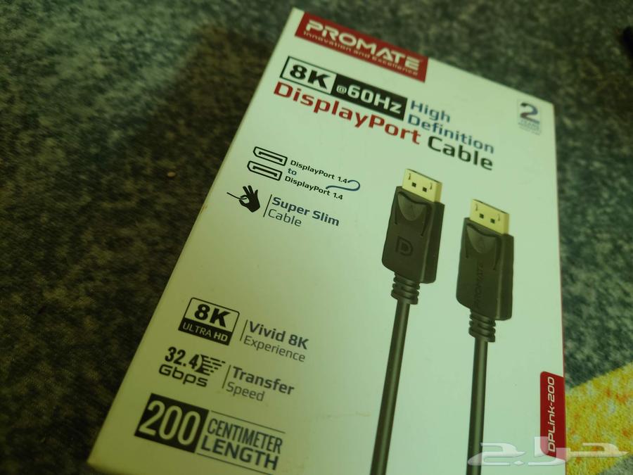 كيبيل ديسبلاي بورت براميت 8K 60Hz DisplayPort Cable (جديد)64475129741185110