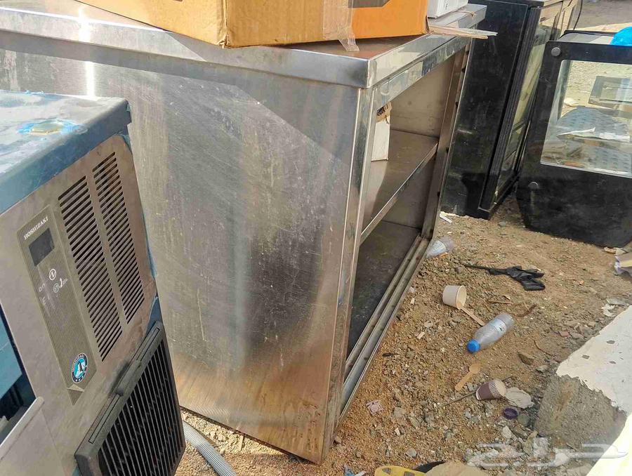 ثلاجه عرض و ماكينة ثلج و دولاب أرفف استيل64473373953411111