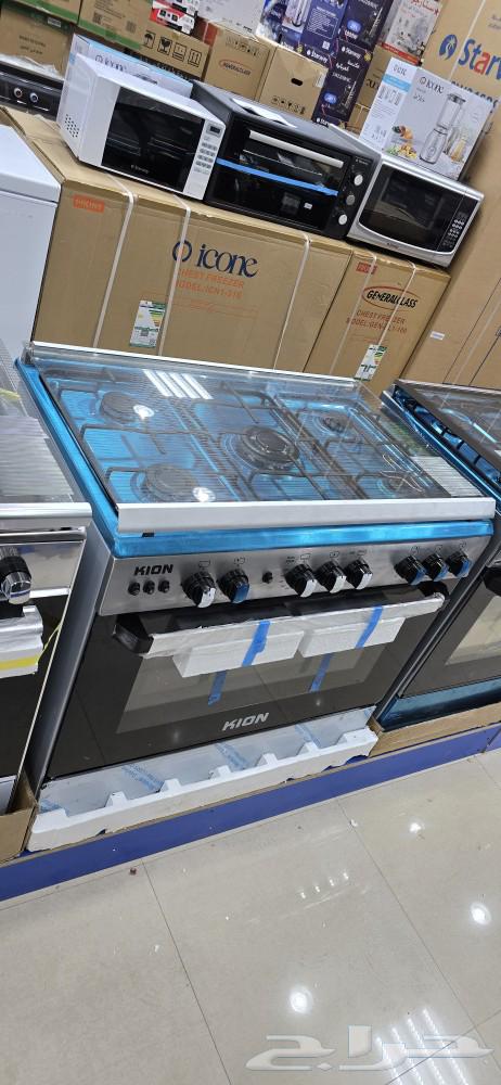 فرن غاز كيون 5عيون استيل افران غاز كبير جديد بوتاجاز 5 عين64468496601601111