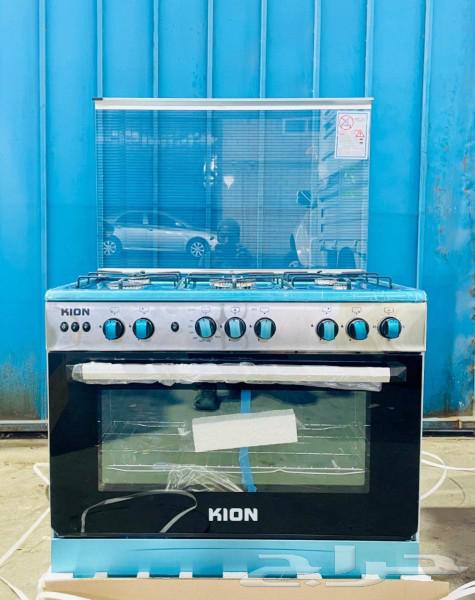 فرن غاز كيون 5عيون استيل افران غاز كبير جديد بوتاجاز 5 عين64468496601601110