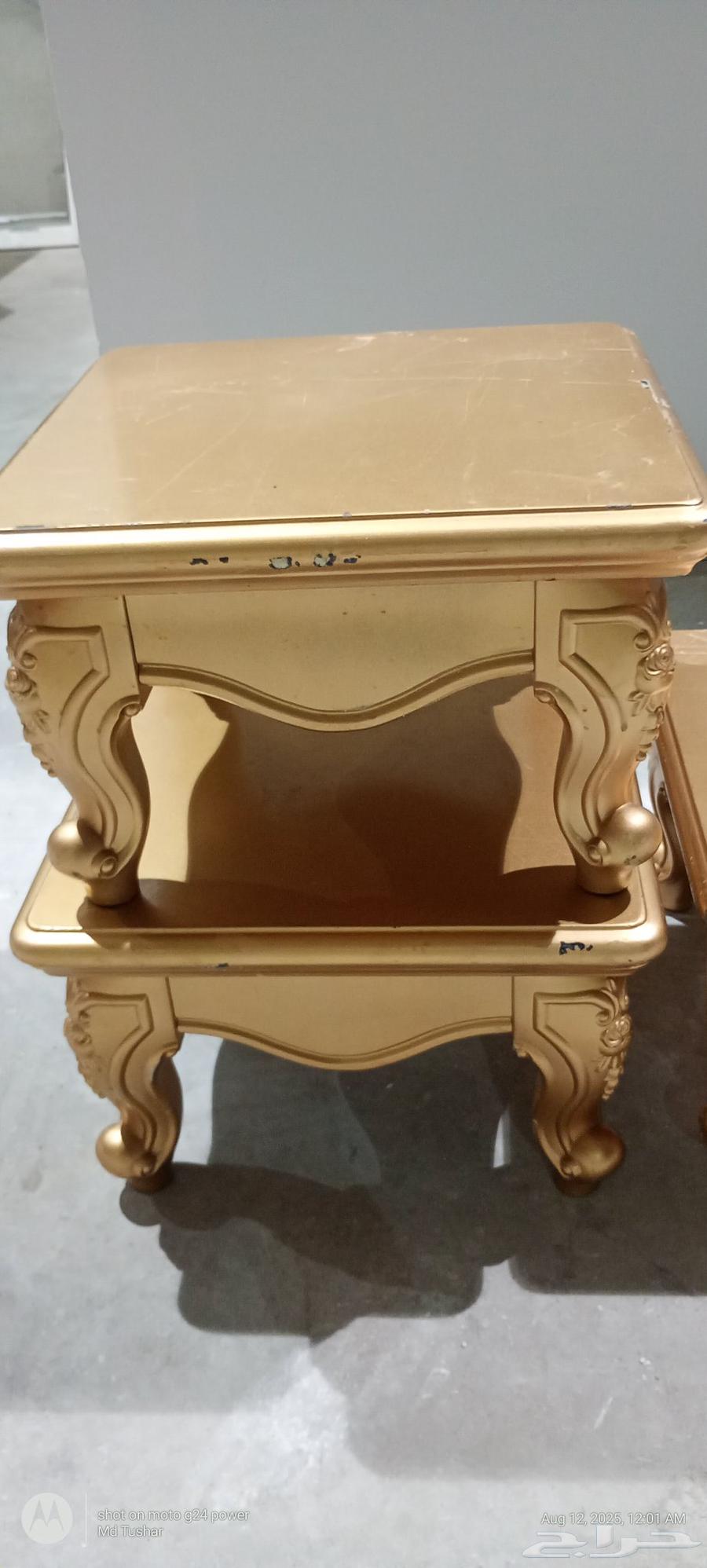 Solid Heavy Wooden Side Tables   Premium Quality   خشب طبيعي64472550652033112