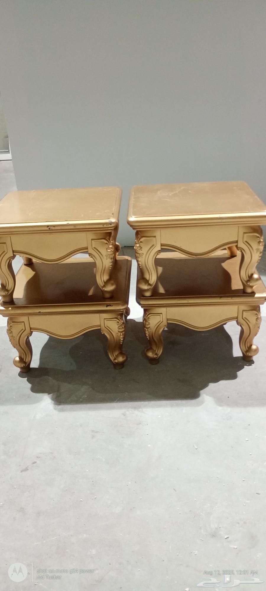 Solid Heavy Wooden Side Tables   Premium Quality   خشب طبيعي64472550652033110