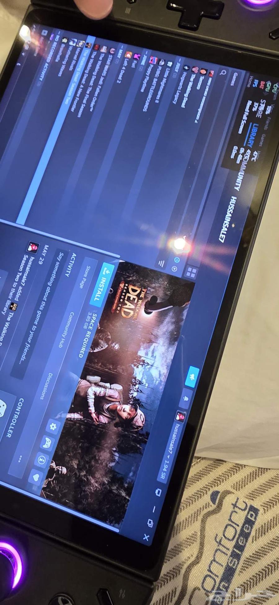 جهاز لينوفوليجون قوالعاب محمول معه الحساب استيم معه ذاكره51264474569234947111