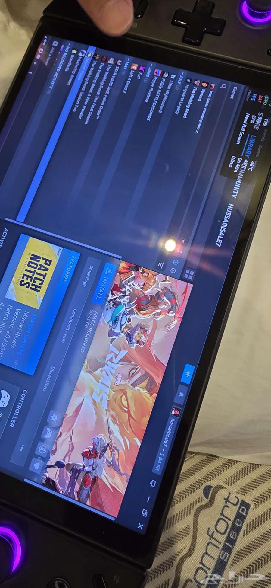 جهاز لينوفوليجون قوالعاب محمول معه الحساب استيم معه ذاكره51264474569234947110