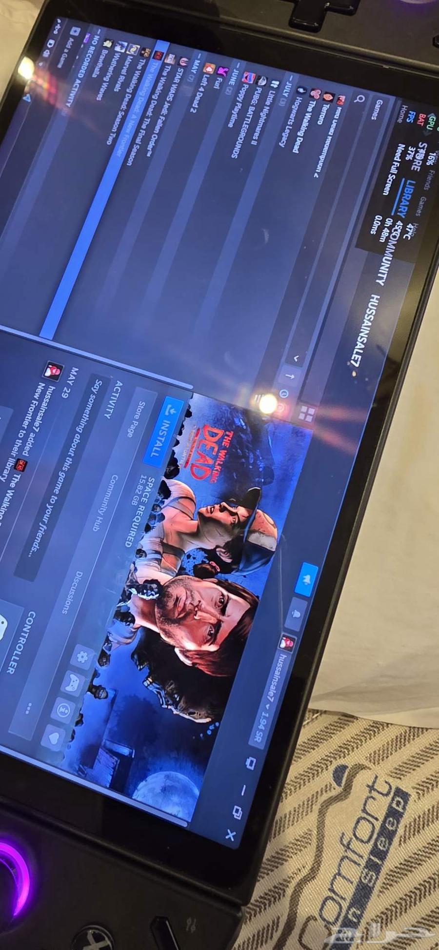 جهاز لينوفوليجون قوالعاب محمول معه الحساب استيم معه ذاكره51264474569234947112