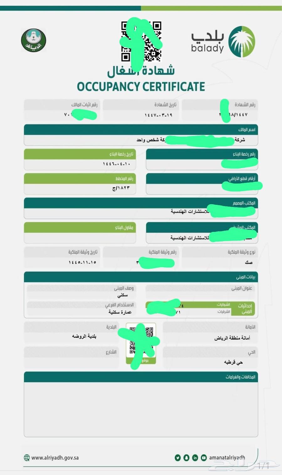 Issuance of Building Completion Certificate64218307968770110