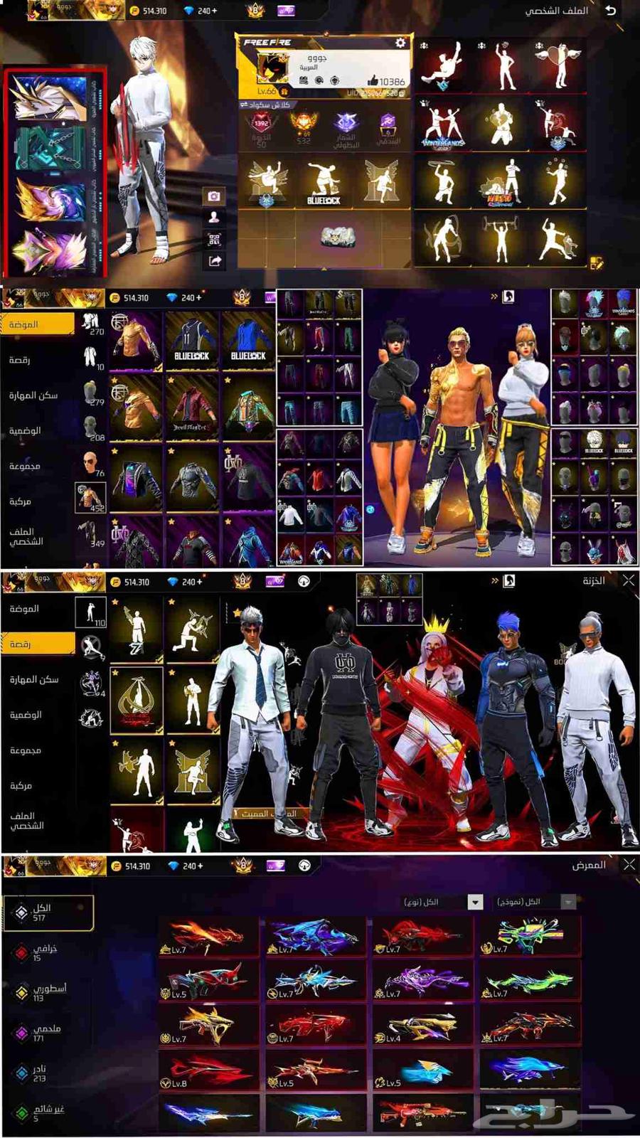 حساب فري فاير 12 ايفو ماكس64485598220419110