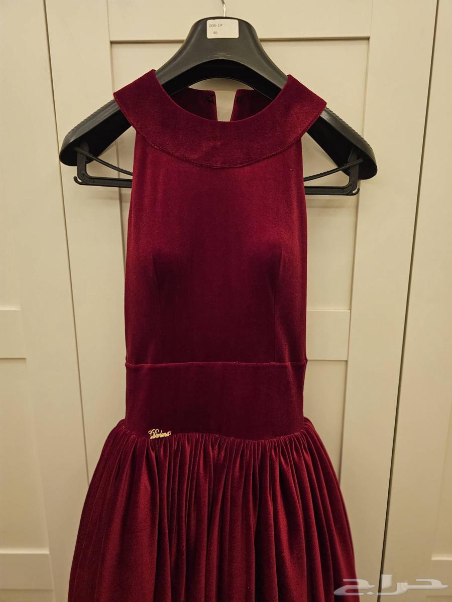 فستان خمري مخمل64484800253698113