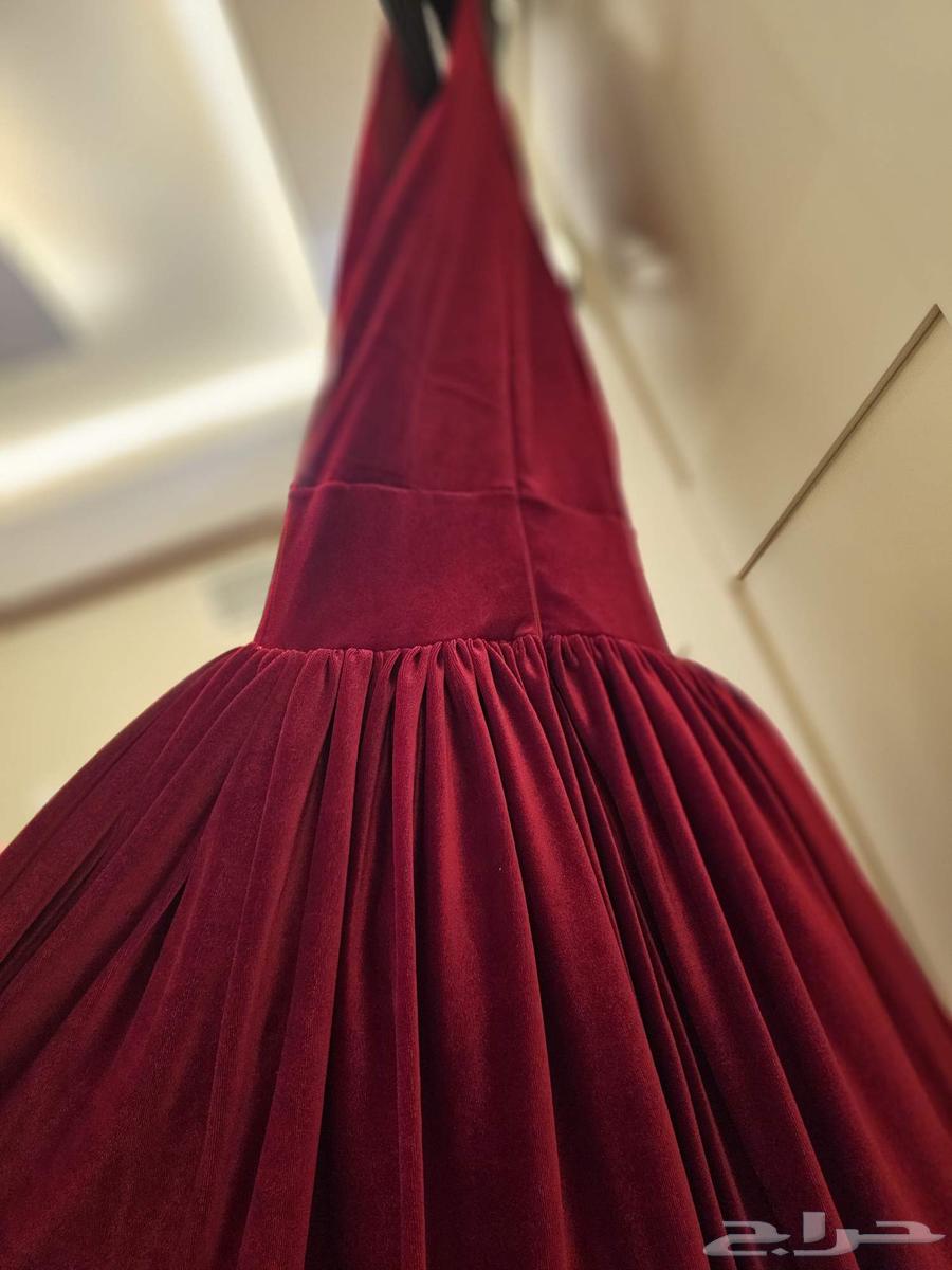 فستان خمري مخمل64484800253698112