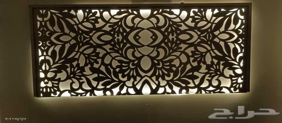 ديكور خشبي باضائة نقش اسلامي64484634762626111