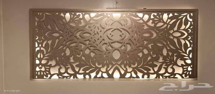 ديكور خشبي باضائة نقش اسلامي64484634762626110