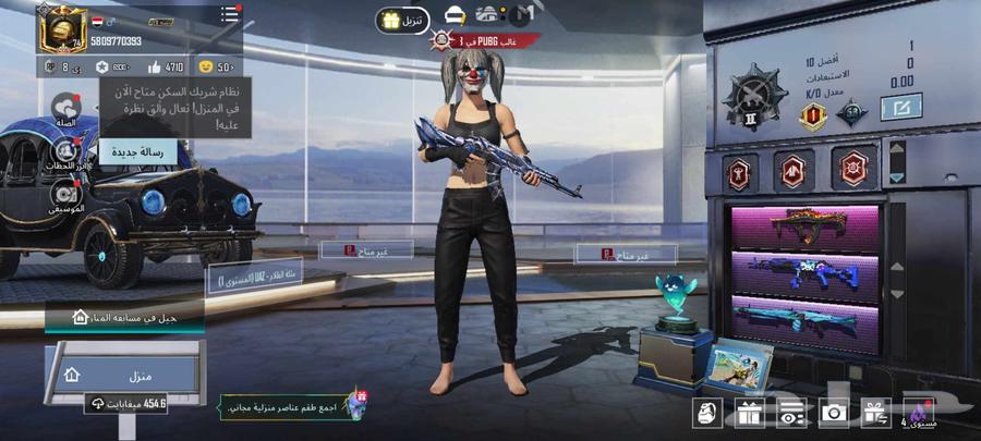 PUBG account 80 skins level 74 conqueror 15 weapons upgraded 1000 riyals64486095560962113