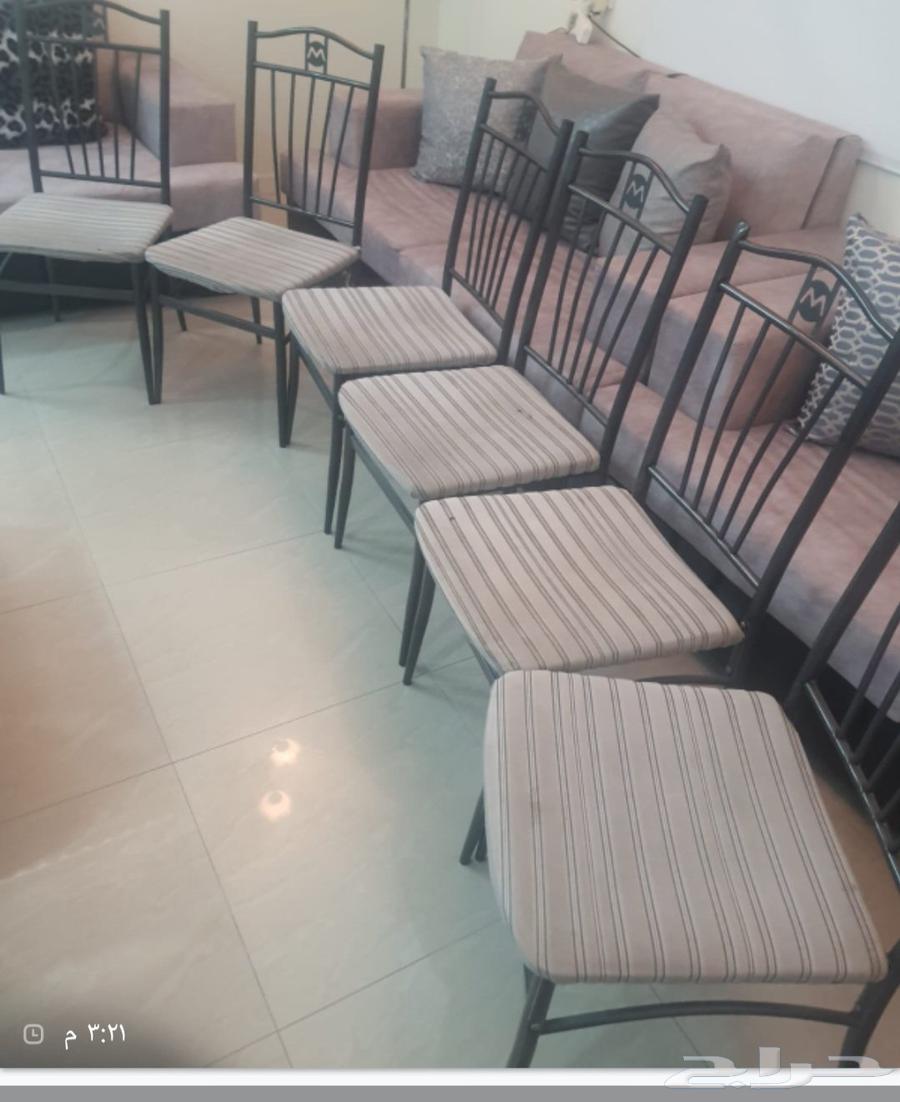 كراسي عدد 6 بحاله جيده64493327481089110