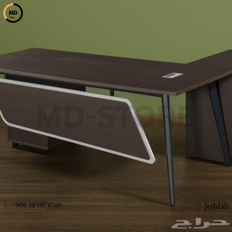مكتب مودرن ابيض و بني - مختلف مقاس موجود64489044992129114