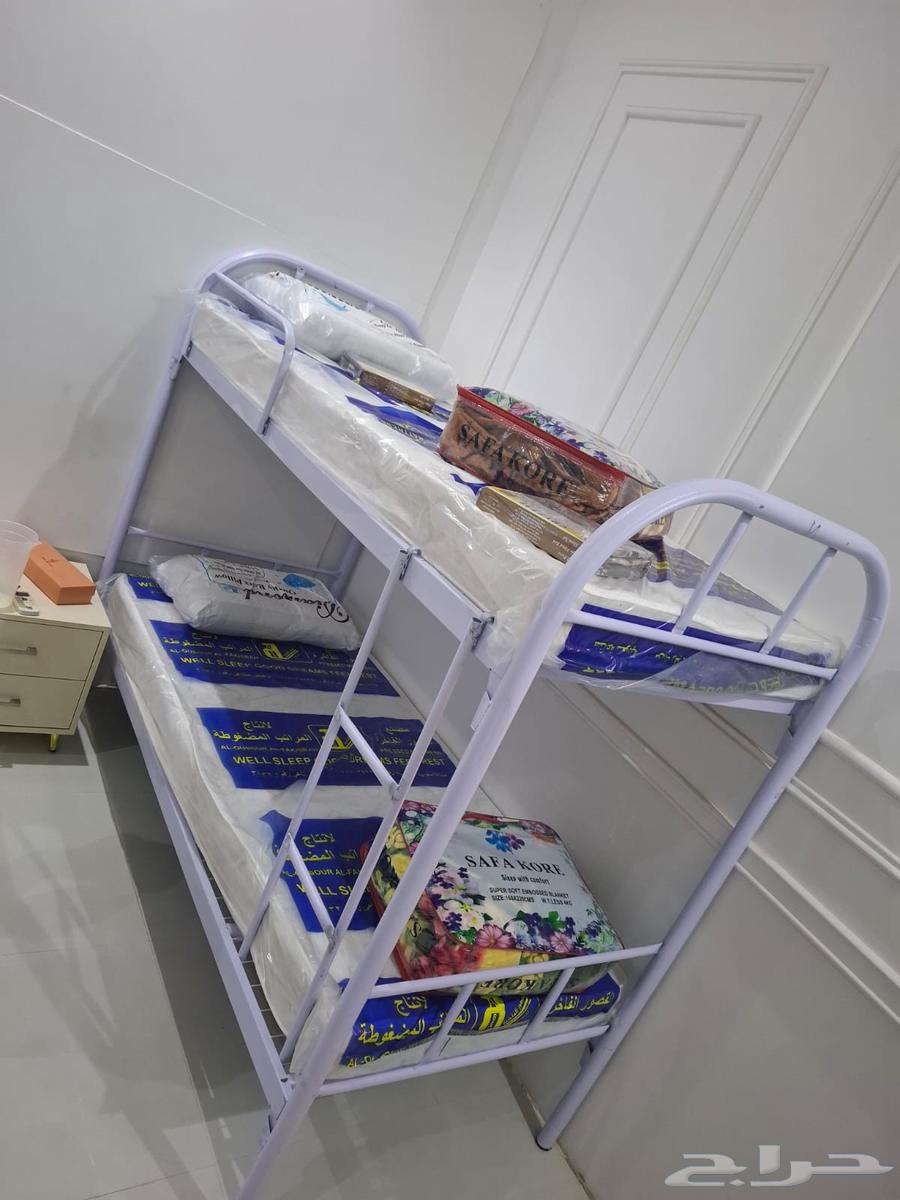 سرير حديد دورين دور واحد مرتبه بطانيه مخده دولاب حديد64488920519937111